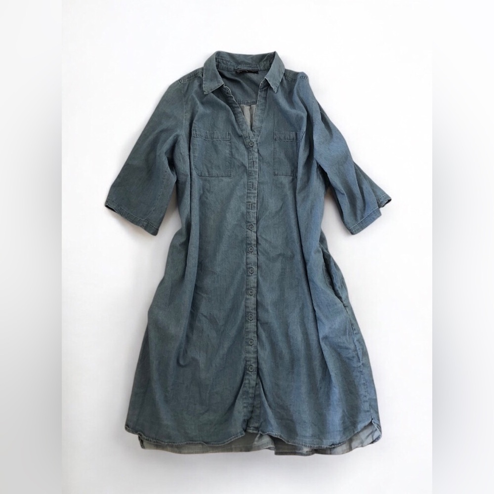 Style & Co. Light Blue Chambray Top